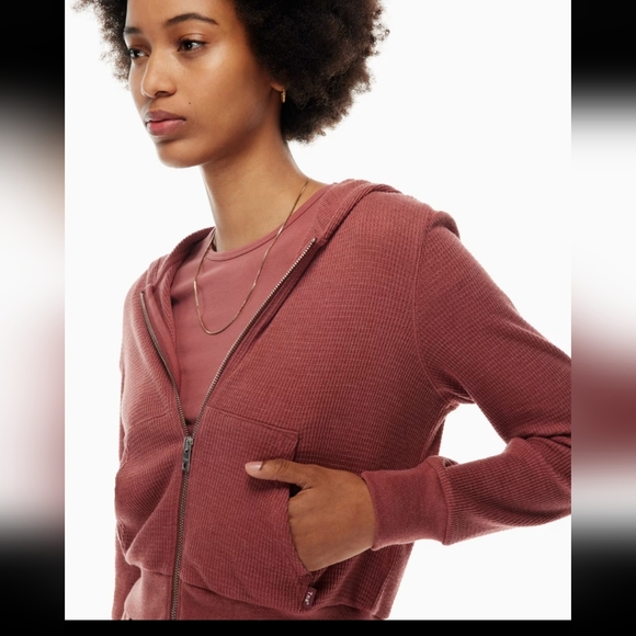 TNA ZIP WAFFLE HOODIE - Picture 1 of 5